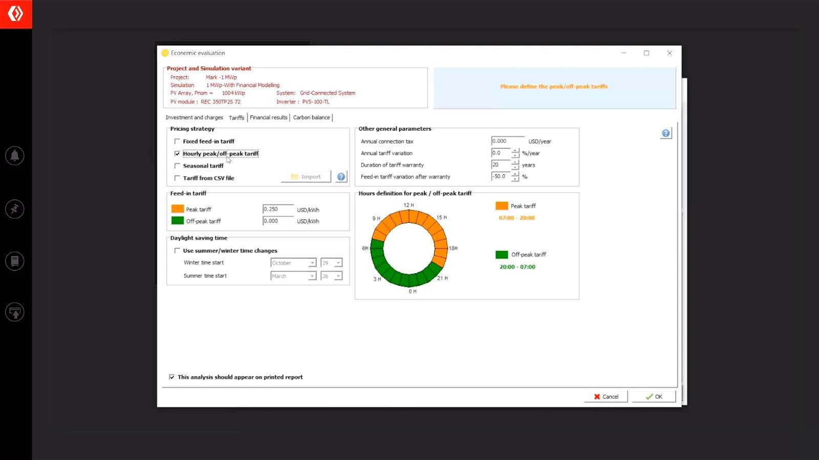 Financial modelling of a solar power plant in Istanbul, Turkey