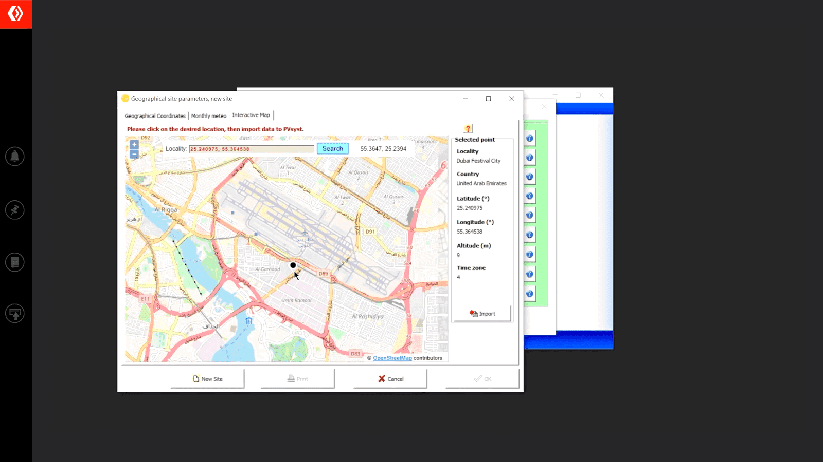 Preliminary design and energy estimation. in Dubai, UAE