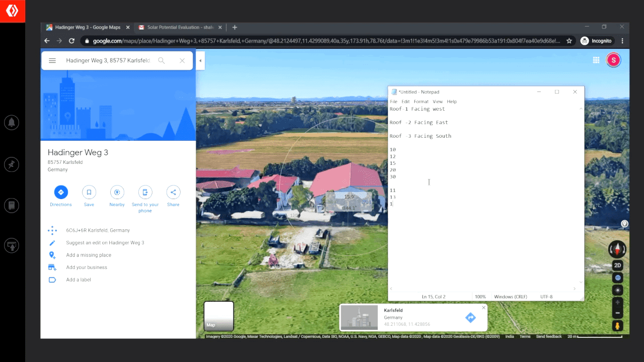 Designing multiple sub-arrays on a single site. in Karlsfeld, Germany