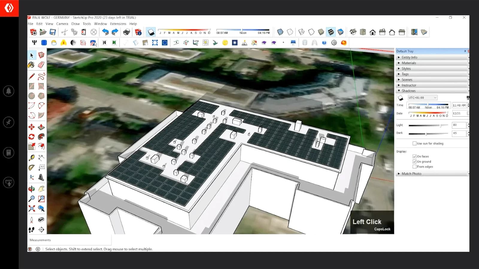 Rooftop solar system 3D modelling in Munich, Germany